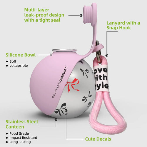 2-in-1 Portable Dog Water Bottle