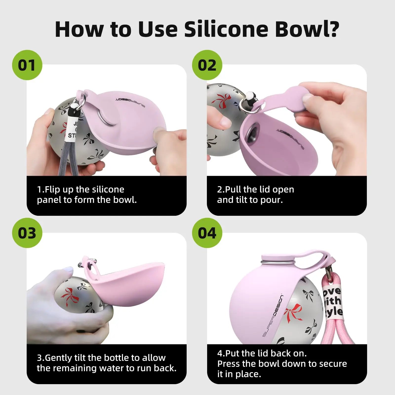 2-in-1 Portable Dog Water Bottle